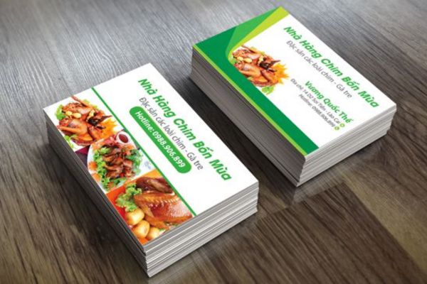 Mẫu card visit quán ăn đẹp, thiết kế theo yêu cầu tại Hà Nội