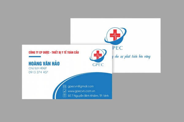 Mẫu card visit công ty dược phẩm