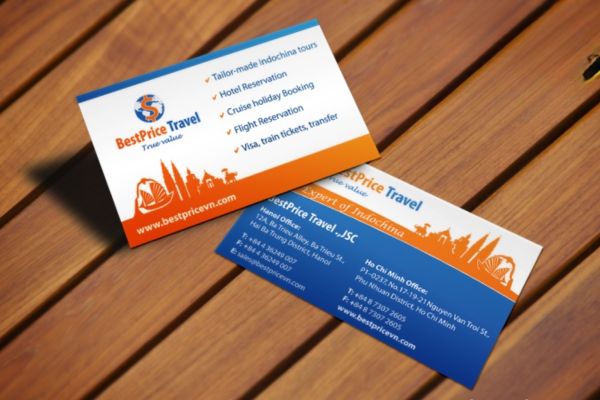 Mẫu card visit công ty du lịch đẹp, chuyên nghiệp
