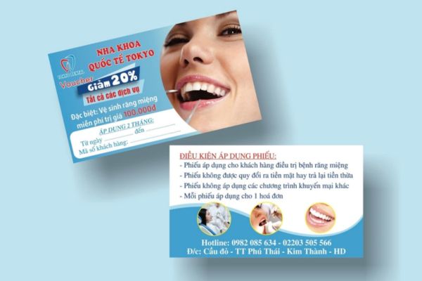 Mẫu card visit nha khoa đẹp, thiết kế theo yêu cầu