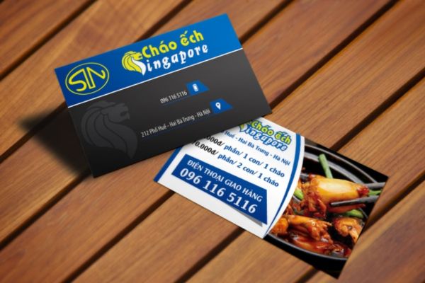 Mẫu card visit quán ăn đẹp, thiết kế theo yêu cầu tại Hà Nội