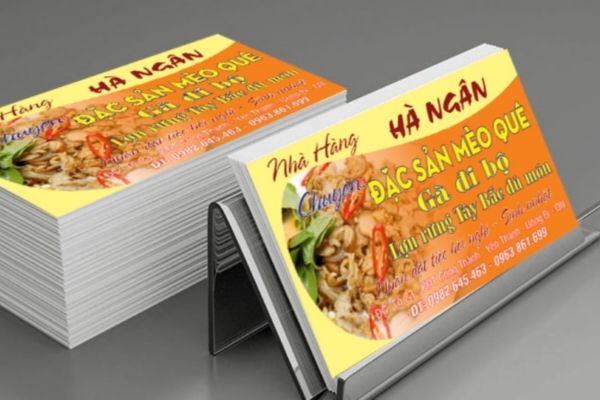 Mẫu card visit quán ăn đẹp, thiết kế theo yêu cầu tại Hà Nội