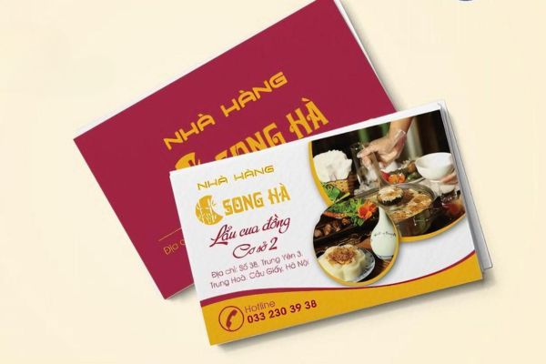 Mẫu card visit quán ăn đẹp, thiết kế theo yêu cầu tại Hà Nội