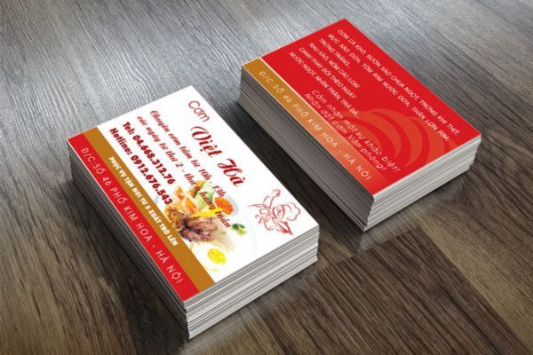 Mẫu card visit quán ăn đẹp, thiết kế theo yêu cầu tại Hà Nội