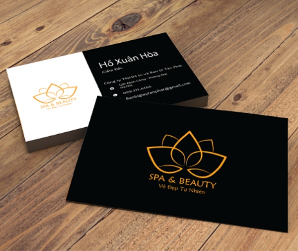 In Hoa Long nhận thiết kế và in ấn mẫu card visit spa đẹp