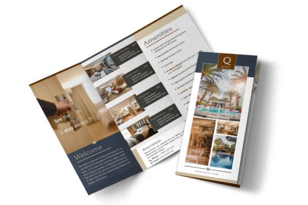 Mẫu brochure khách sạn đẹp, thiết kế theo yêu cầu tại Hà Nội