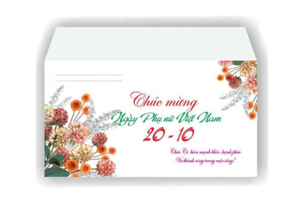Mẫu phong bì ngày 20-10 đẹp, thiết kế theo yêu cầu
