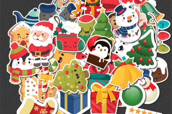 Mẫu sticker noel đẹp, giá rẻ, thiết kế theo yêu cầu