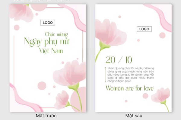 Mẫu in thiệp 20-10 đẹp, thiết kế theo yêu cầu