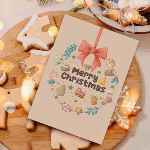Mẫu thiệp giáng sinh đẹp, thiết kế theo yêu cầu