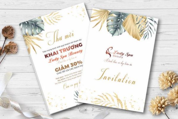 Mẫu thiệp mời khai trương đẹp, chất lượng cao tại Hoa Long