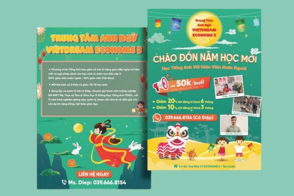 Mẫu tờ rơi trung thu đẹp, thiết kế theo yêu cầu