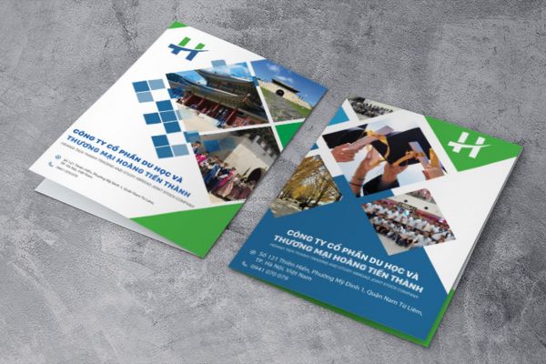 Mẫu kẹp file công ty du học đẹp, thiết kế theo yêu cầu