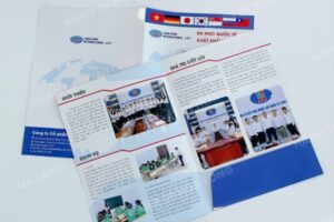Mẫu kẹp file công ty du học đẹp, thiết kế theo yêu cầu