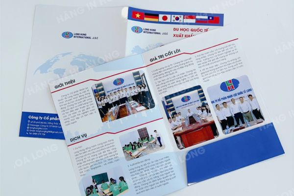 Mẫu kẹp file công ty du học đẹp, thiết kế theo yêu cầu