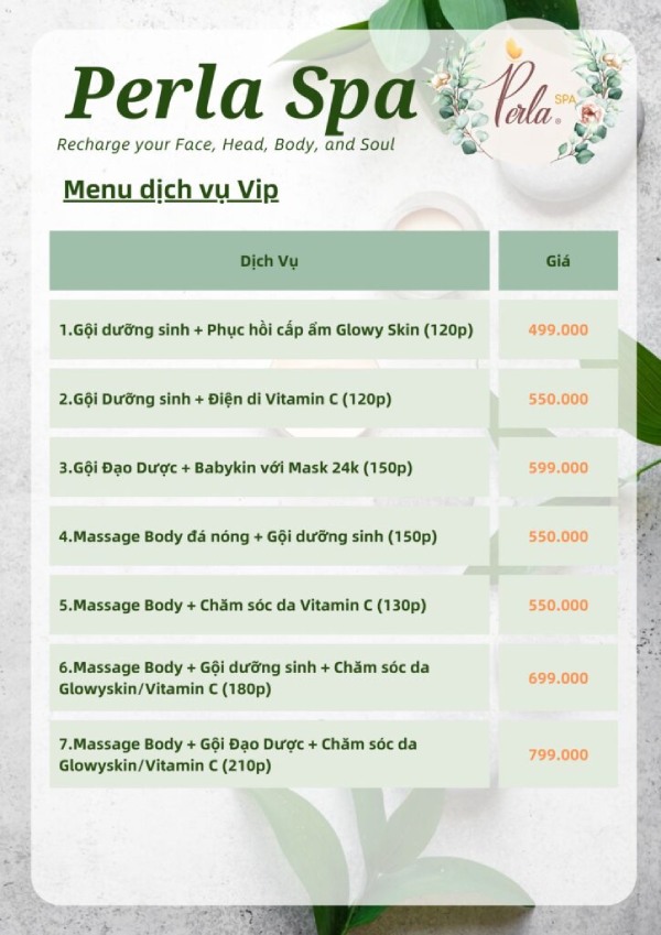 In Hoa Long nhận thiết kế và in ấn mẫu menu spa chất lượng cao