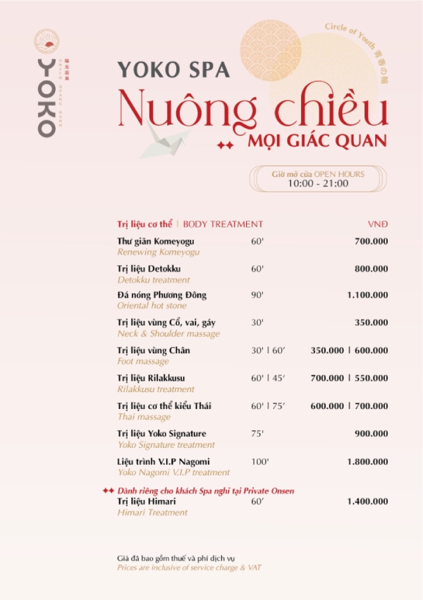 IN Hoa Long nhận thiết kê và in ấn mẫu menu spa giá tốt