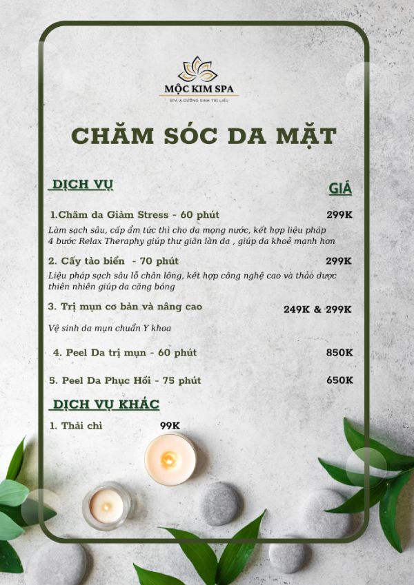 IN Hoa Long nhận thiết kế và in ấn mẫu menu spa số lượng ít