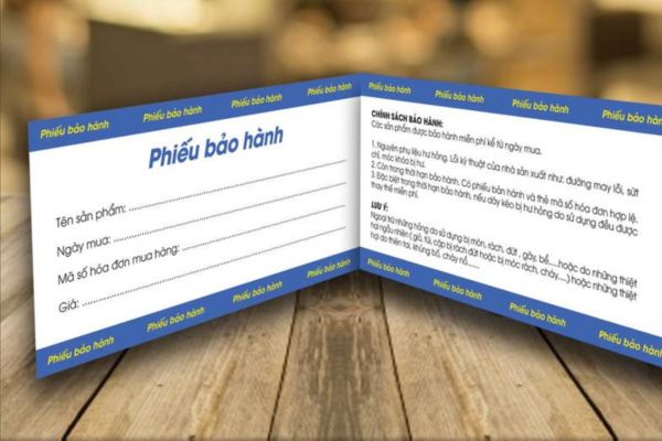 Mẫu phiếu bảo hành điện thoại đẹp, thiết kế theo yêu cầu