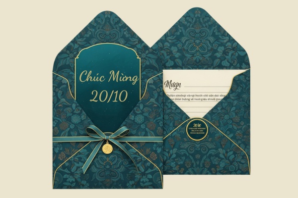 mẫu phong bì 20/10 đẹp ý nghĩa cho ngày phụ nữ Việt Nam