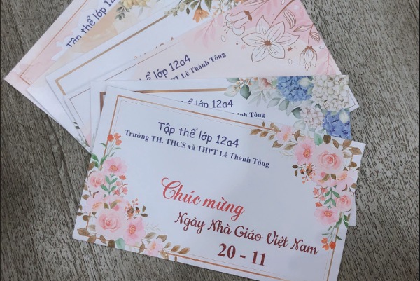 In Hoa Long nhận thiết kế và in ấn mẫu phong bì 20/11 chất lượng
