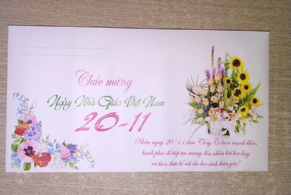 In Hoa Long nhận thiết kế và in ấn mẫu phong bì 20/11 lấy nhanh