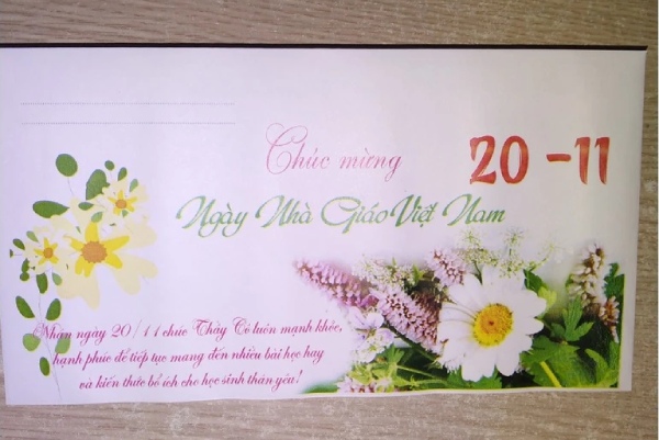 In Hoa Long nhận thiết kế và in ấn mẫu phong bì 20/11 sang trọng