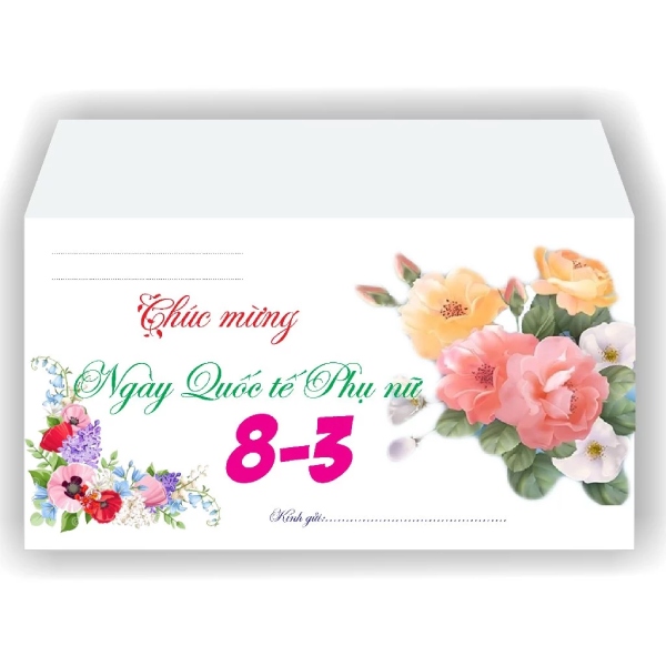 In Hoa Long nhận thiết kế và in ấn mẫu phong bì 8/3 giá rẻ