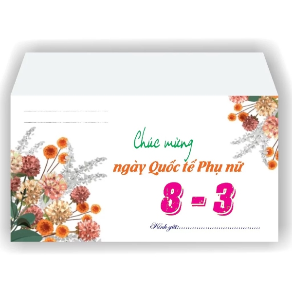 In Hoa Long nhận thiết kế và in án mẫu phong bì 8/3 tinh tế