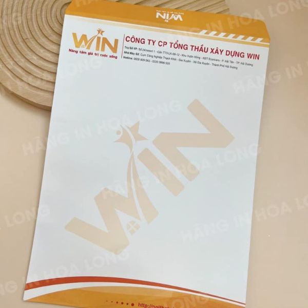 Mẫu phong bì a4 đẹp, chất lượng cao tại In Hoa Long