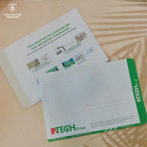 Mẫu phong bì a4 đẹp, chất lượng cao tại In Hoa Long