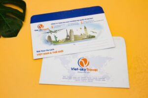 Mẫu phong bì công ty du lịch đẹp, thiết kế chuyên nghiệp