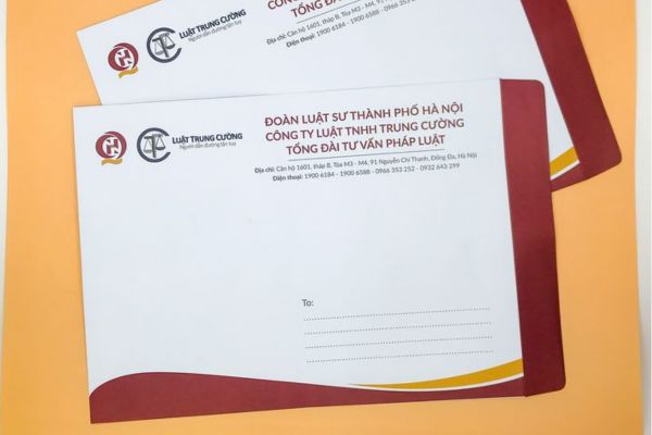Mẫu phong bì công ty luật đẹp, thiết kế theo yêu cầu