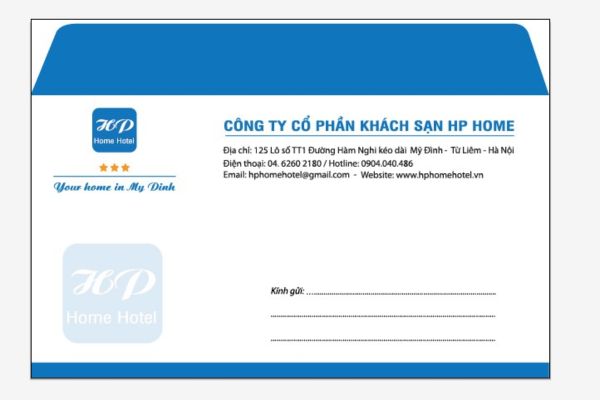Mẫu phong bì nhà hàng, khách sạn đẹp, thiết kế theo yêu cầu