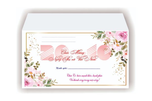 Mẫu phong bì ngày 20-10 đẹp, thiết kế theo yêu cầu