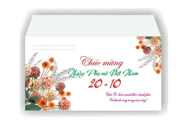Mẫu phong bì ngày 20-10 đẹp, thiết kế theo yêu cầu