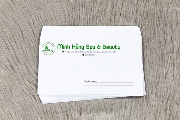 Mẫu phong bì spa, thẩm mỹ viện tại In Hoa Long