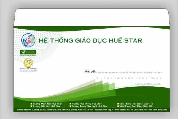 Mẫu phong bì trường học đẹp, chất lượng tại Hoa Long