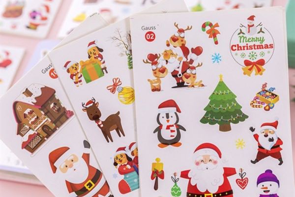 Mẫu sticker noel đẹp, giá rẻ, thiết kế theo yêu cầu