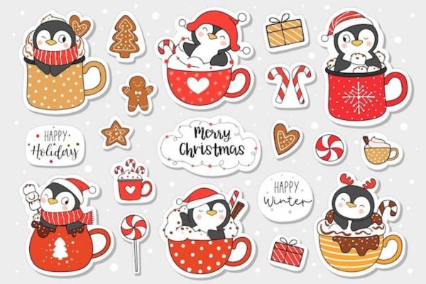 Mẫu sticker noel đẹp, giá rẻ, thiết kế theo yêu cầu