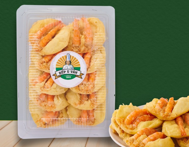 Mẫu tem nhãn bánh tôm Hồ Tây truyền thống