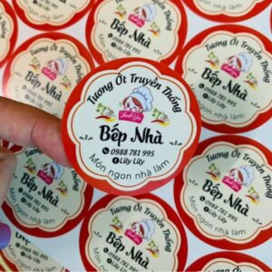 In tem nhãn dán tương ớt giá rẻ, lấy nhanh tại Hà Nội