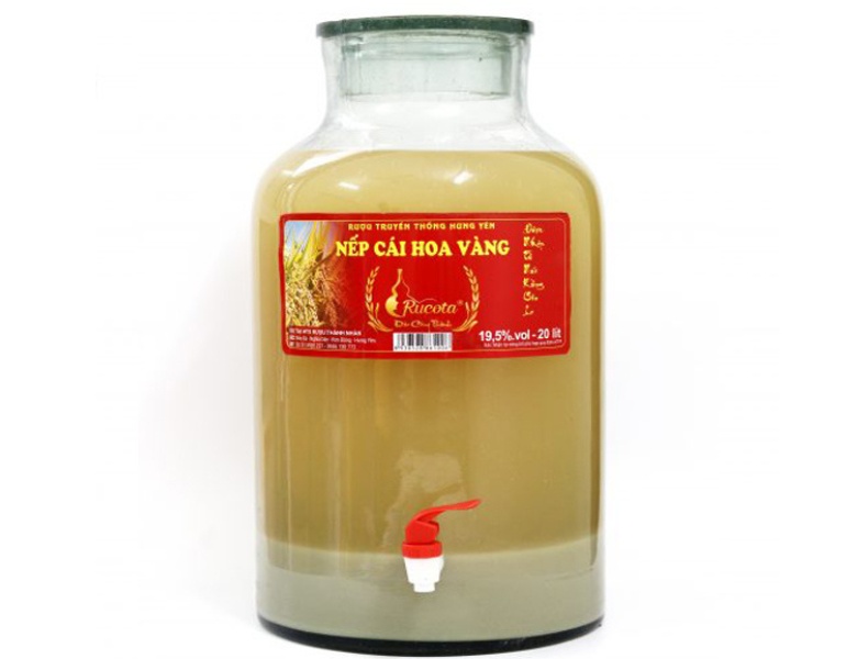 Mẫu tem rượu nếp cái hoa vàng đẹp mắt chuyên nghiệp
