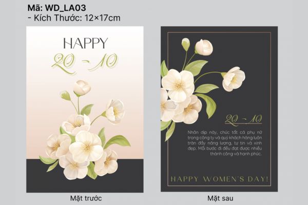 Mẫu in thiệp 20-10 đẹp, thiết kế theo yêu cầu