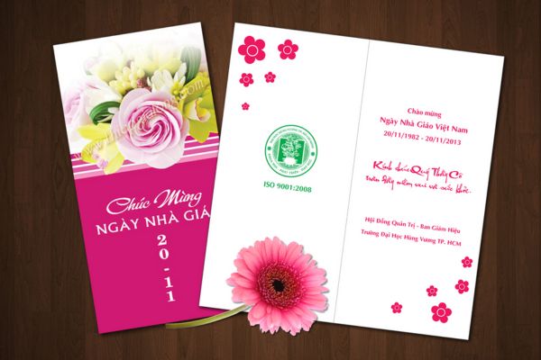 Mẫu in thiệp 20-11 đẹp, chất lượng tại Hà Nội
