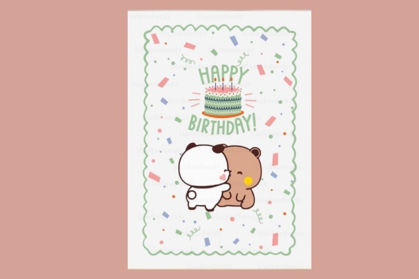 Mẫu thiệp sinh nhật tối giản