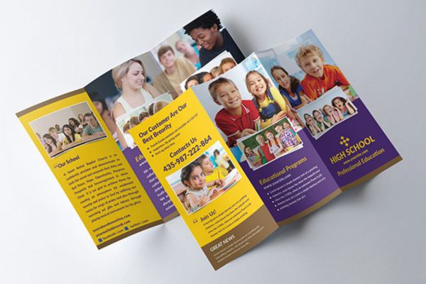 Mẫu brochure trung tâm tiếng anh đẹp, thiết kế theo yêu cầu