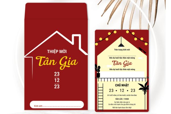 Mẫu thiệp mời tân gia đẹp, thiết kế theo yêu cầu tại Hà Nội