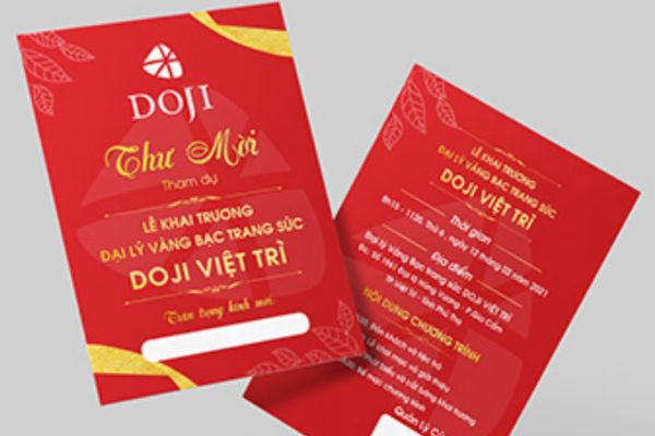 Mẫu thiệp mời khai trương đẹp, chất lượng cao tại Hoa Long
