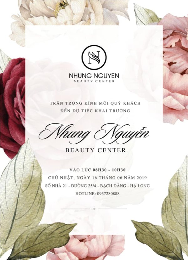 IN Hoa Long nhận thiết kế và in ấn mẫu thiệp mời khai trương spa số lượng lớn